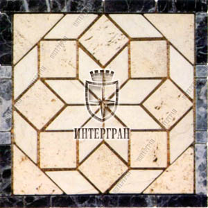 Геометрическая мозаика RMGM0177 от компании «ИНТЕРГРАН» | Изготовление мозаики из натурального камня