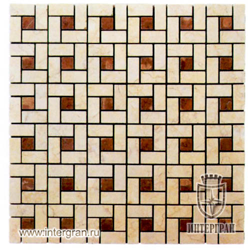 Мозаика микс RMMK0017 от компании «ИНТЕРГРАН» | Изготовление мозаики из натурального камня