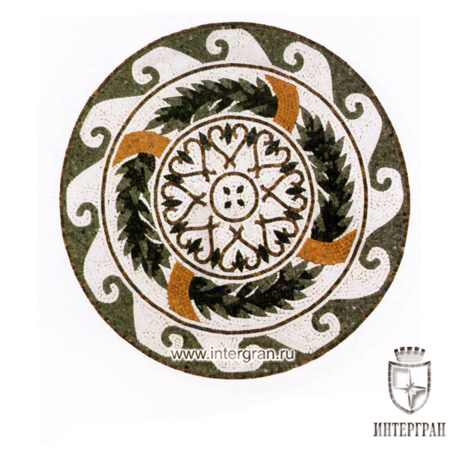 Мозаичное панно RMKR0123 от компании «ИНТЕРГРАН» | Изготовление мозаики из натурального камня