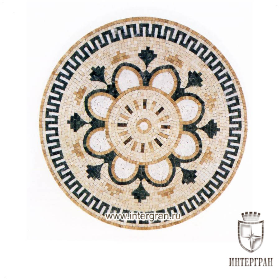 Мозаичное панно RMKR0130 от компании «ИНТЕРГРАН» | Изготовление мозаики из натурального камня