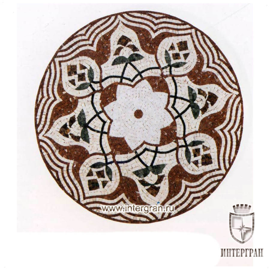Мозаичное панно RMKR0132 от компании «ИНТЕРГРАН» | Изготовление мозаики из натурального камня