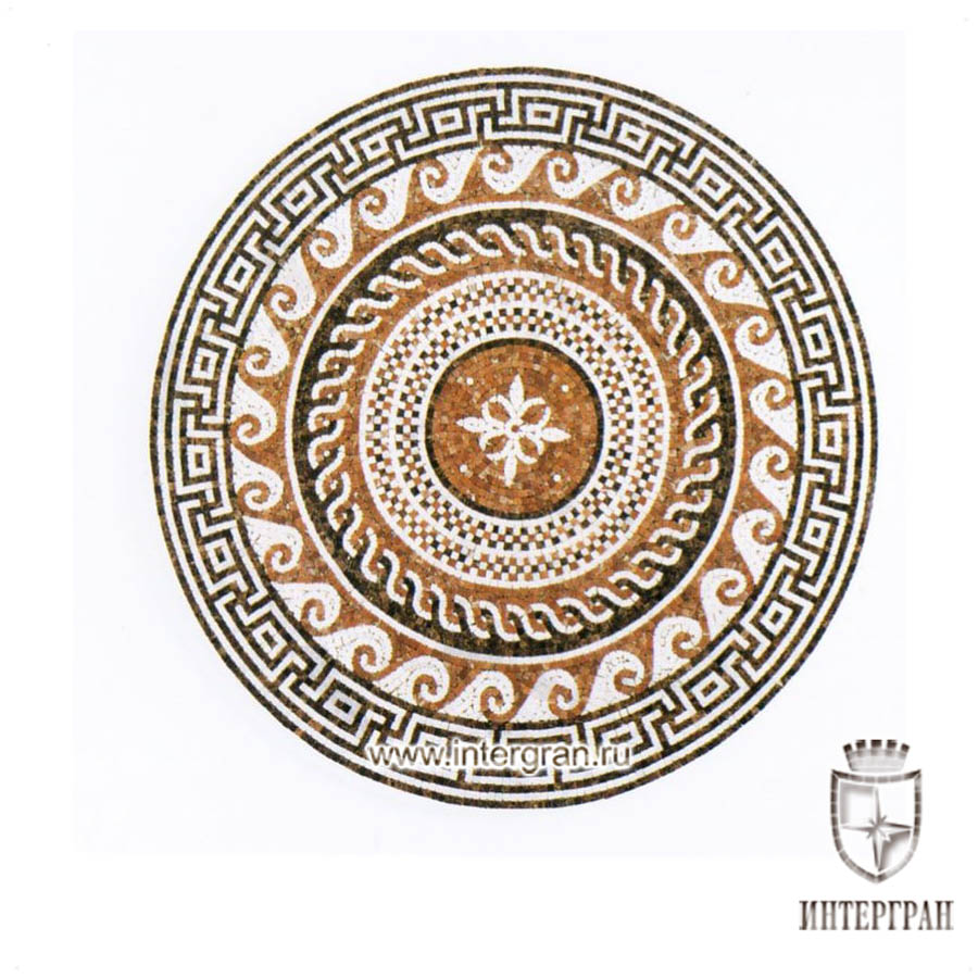 Мозаичное панно RMKR0134 от компании «ИНТЕРГРАН» | Изготовление мозаики из натурального камня