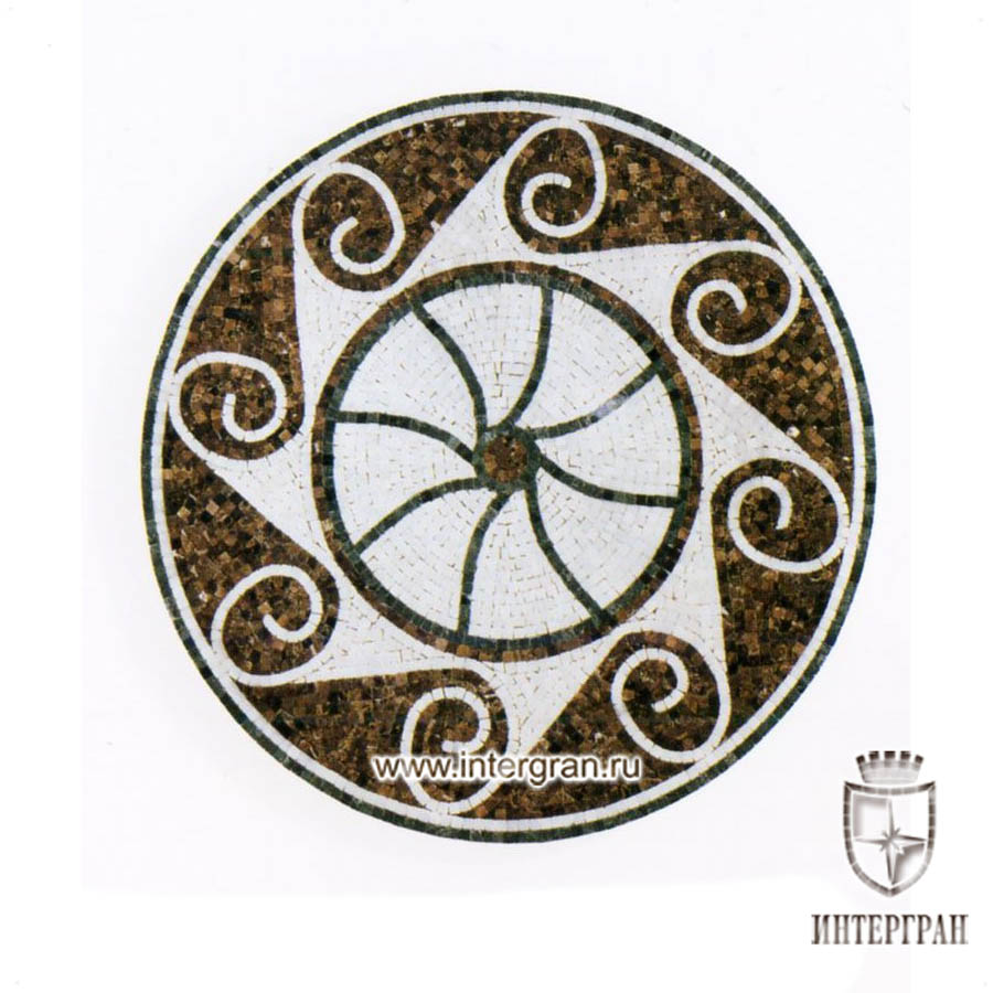 Мозаичное панно RMKR0137 от компании «ИНТЕРГРАН» | Изготовление мозаики из натурального камня