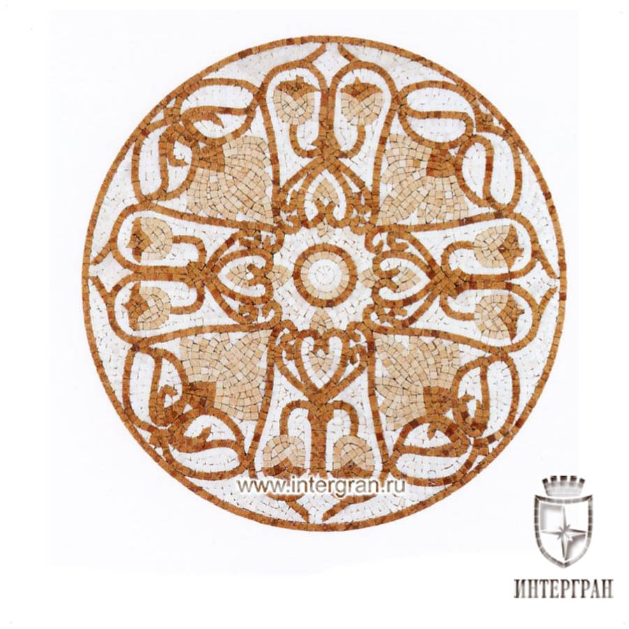 Мозаичное панно RMKR0145 от компании «ИНТЕРГРАН» | Изготовление мозаики из натурального камня