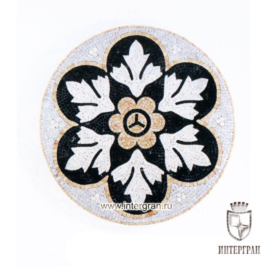 Мозаичное панно RMKR0150 от компании «ИНТЕРГРАН» | Изготовление мозаики из натурального камня