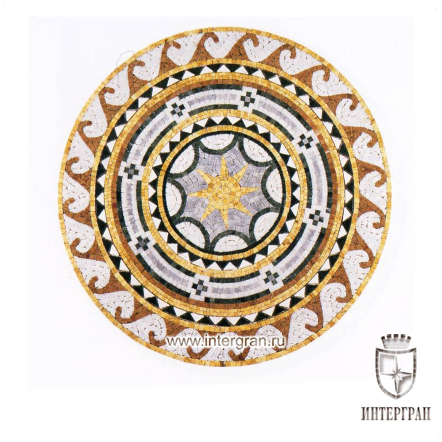 Мозаичное панно RMKR0152 от компании «ИНТЕРГРАН» | Изготовление мозаики из натурального камня
