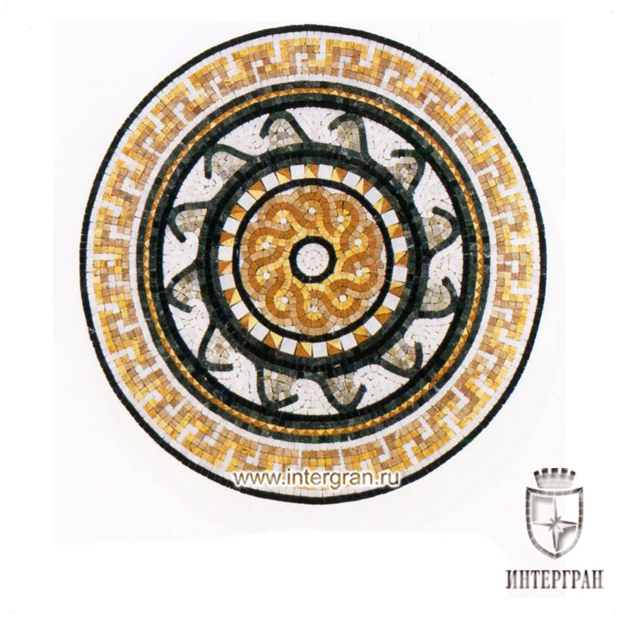 Мозаичное панно RMKR0155 от компании «ИНТЕРГРАН» | Изготовление мозаики из натурального камня