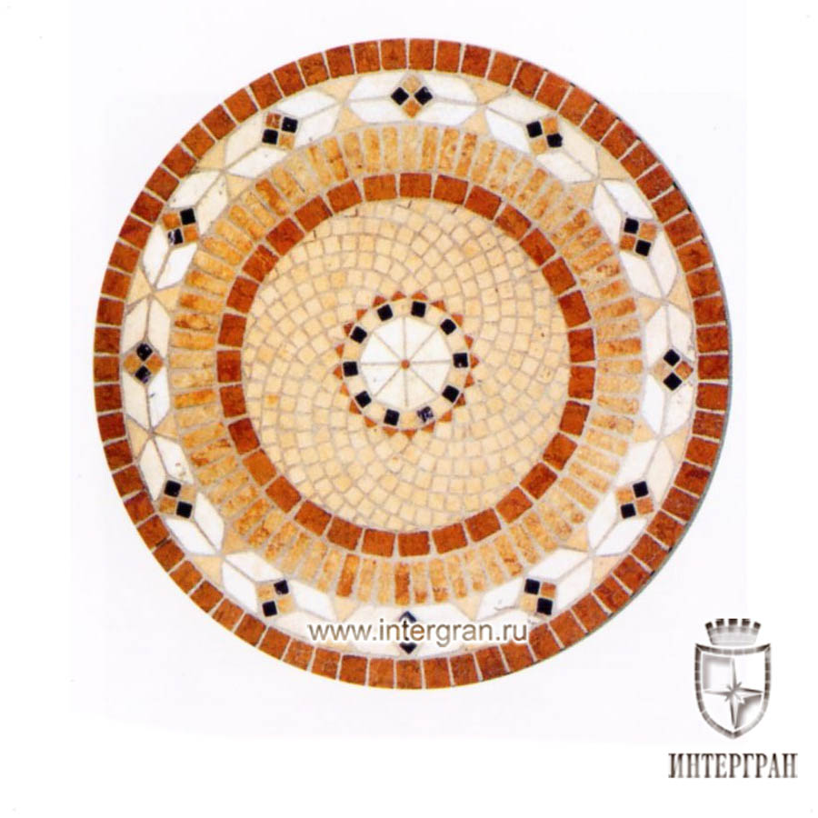 Мозаичное панно RMKR0171 от компании «ИНТЕРГРАН» | Изготовление мозаики из натурального камня