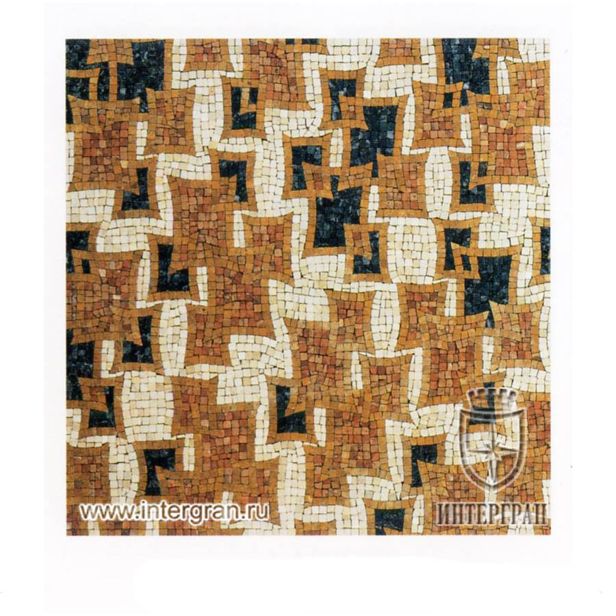 Мозаичный ковер RMKV0065 от компании «ИНТЕРГРАН» | Изготовление мозаики из натурального камня