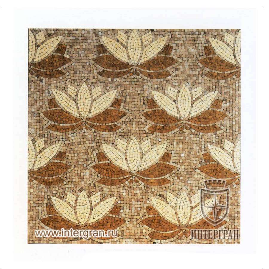 Мозаичный ковер RMKV0068 от компании «ИНТЕРГРАН» | Изготовление мозаики из натурального камня