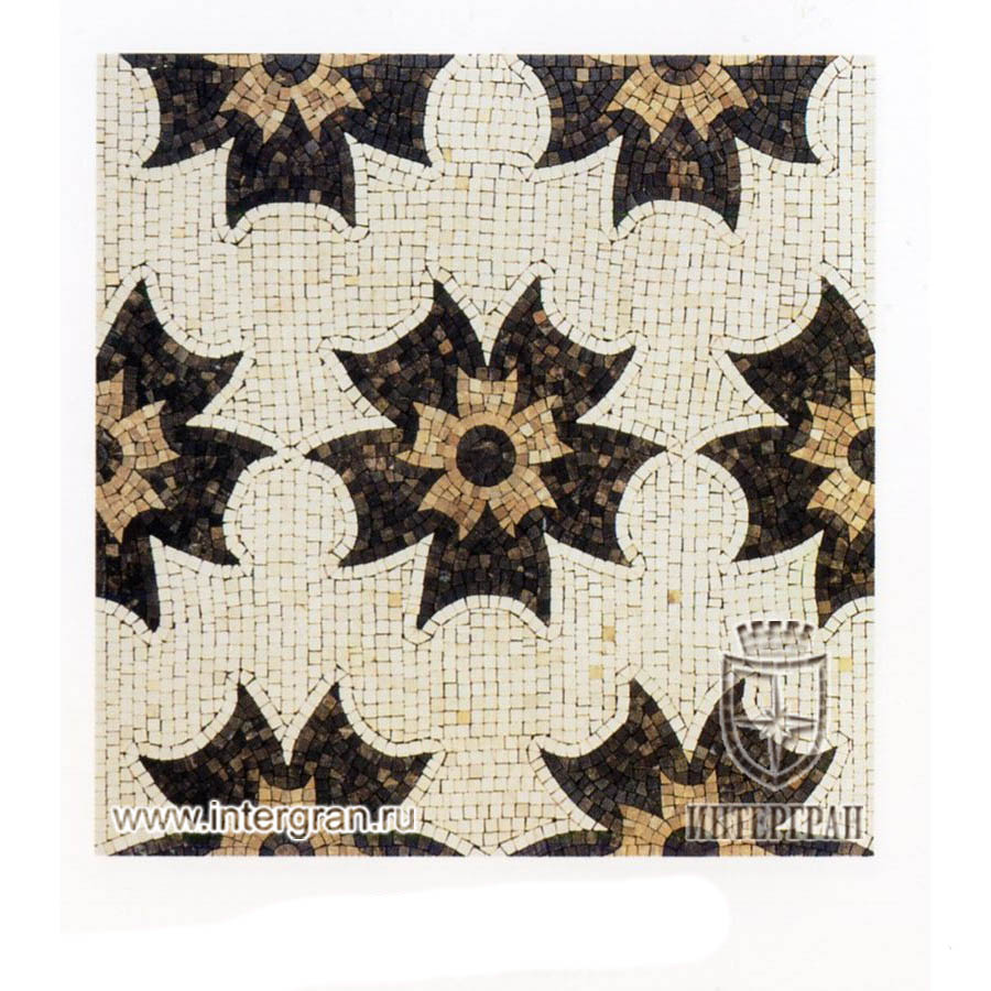 Мозаичный ковер RMKV0073 от компании «ИНТЕРГРАН» | Изготовление мозаики из натурального камня