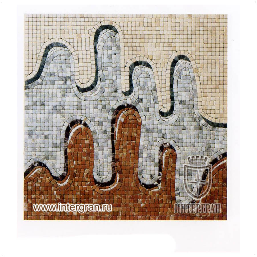 Мозаичный ковер RMKV0095 от компании «ИНТЕРГРАН» | Изготовление мозаики из натурального камня