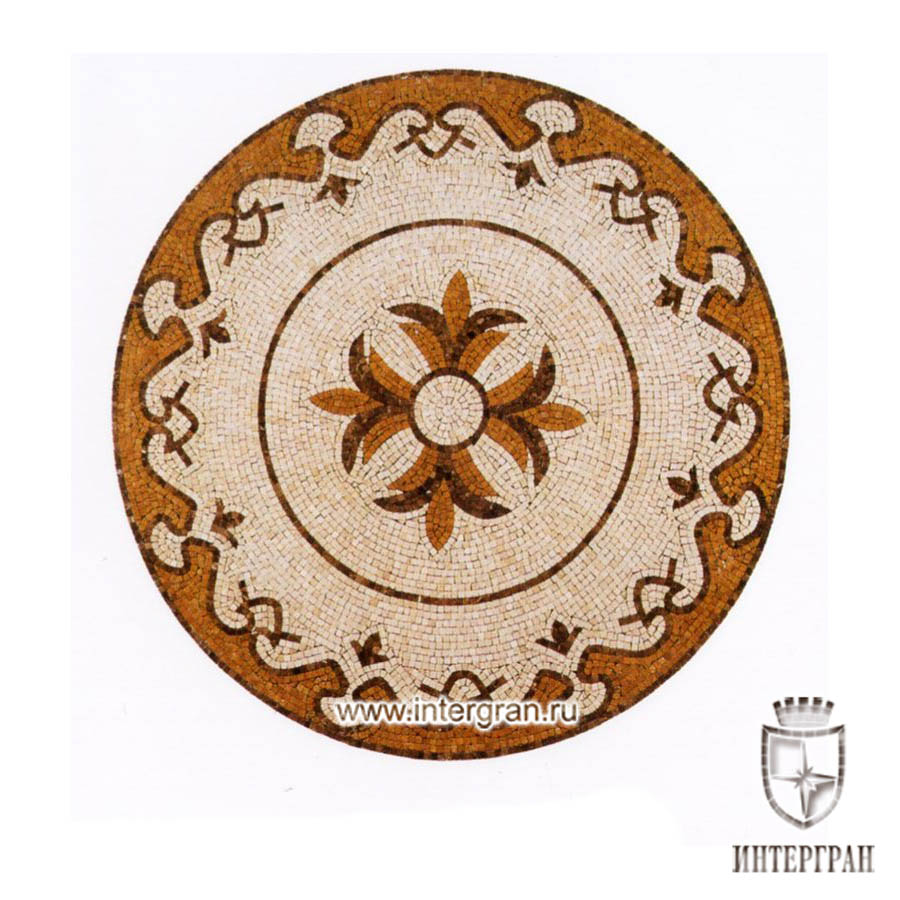 Мозаичное панно RMKR0122 от компании «ИНТЕРГРАН» | Изготовление мозаики из натурального камня