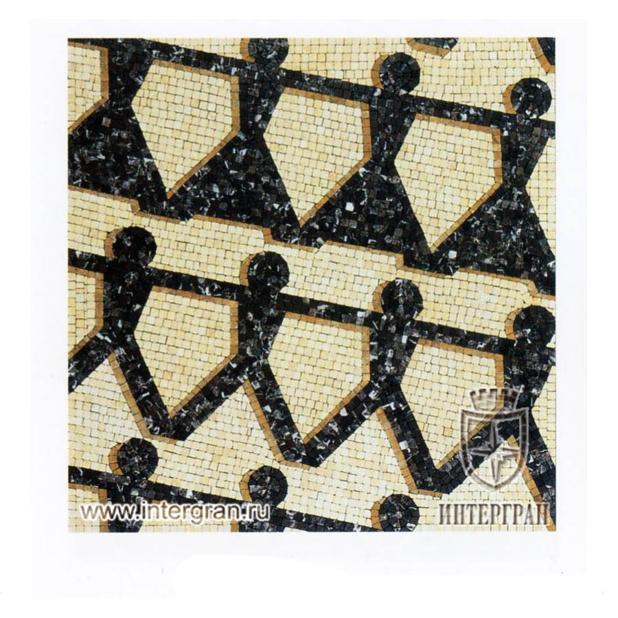 Мозаичный ковер RMKV0062 от компании «ИНТЕРГРАН» | Изготовление мозаики из натурального камня